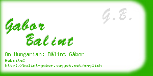 gabor balint business card
